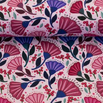 Preview: Canvas Garden Stories by Emjo Design Blumen auf Rosa von Swafing